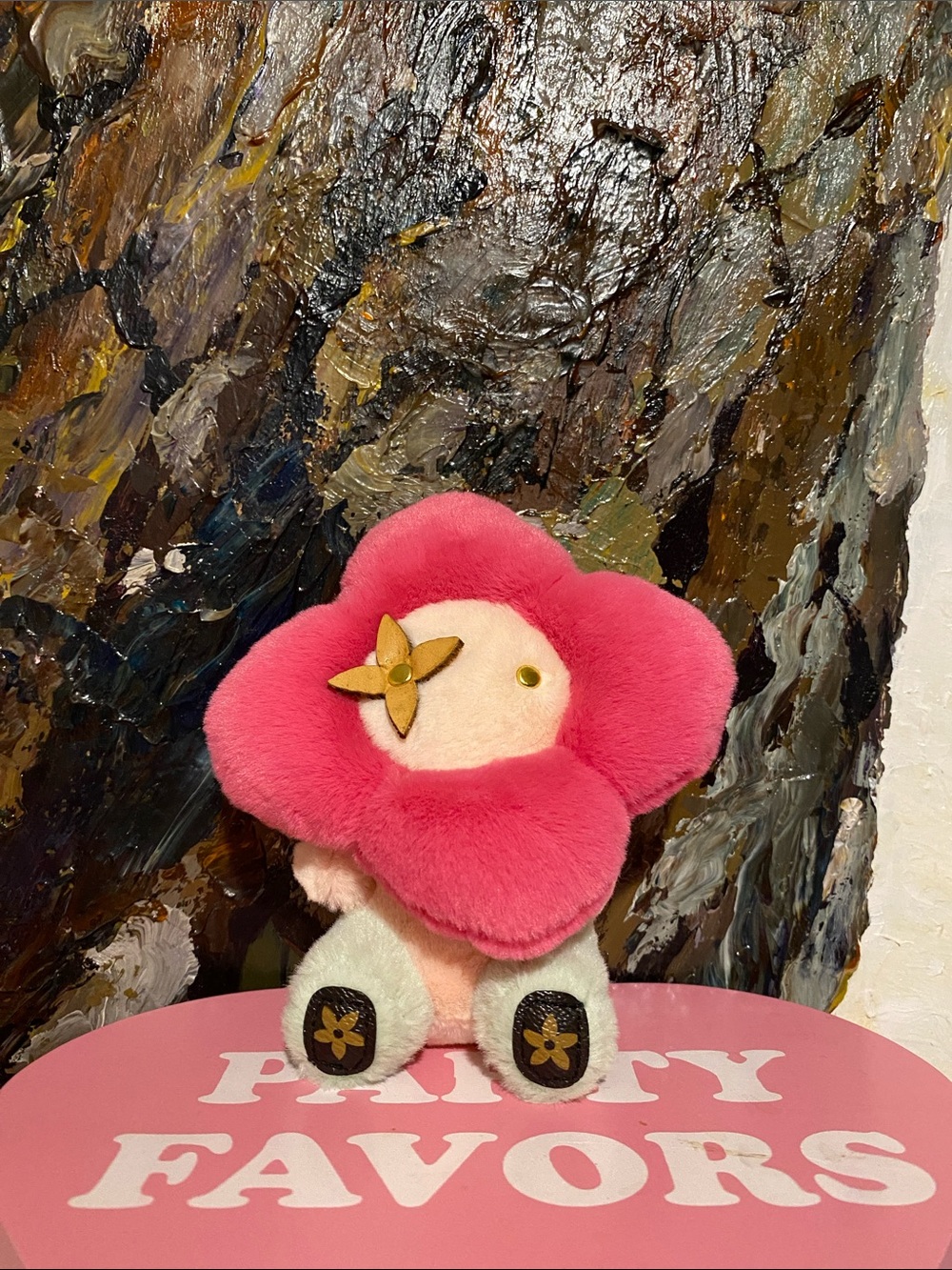 Pink Vivian Plush Bag Charm